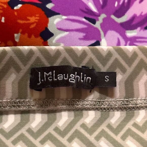 J. McLAUGHLIN Halle Palmer Floral Geo Reversible Skirt Size Small - Picture 6 of 8